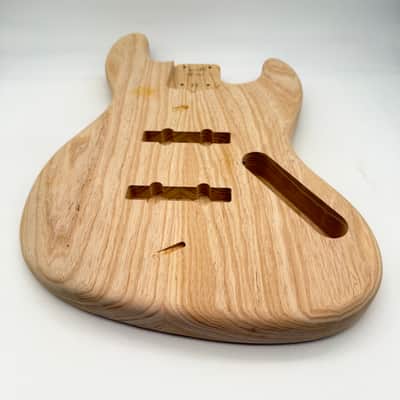 Jazz Bass Body 5-String Ash Unfinished 2-Piece Light Mint/New bb6504 image 4