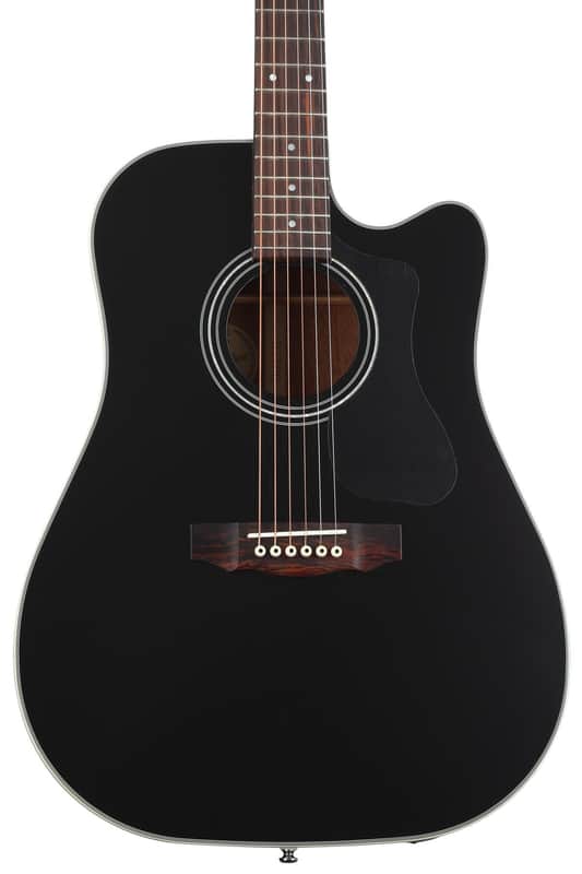 Guild D-140CE Dreadnought Acoustic-Electric Guitar - Black image 1