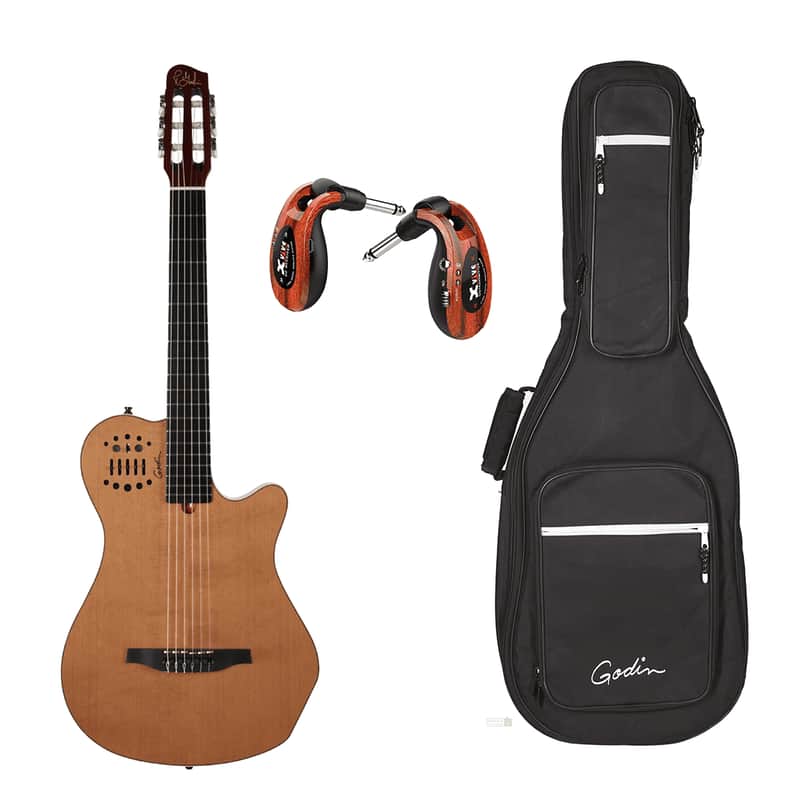 Godin Multiac Grand Concert SA Natural HG (012817) - Godin VBGAC Gig Bag - Xvive U2 Guitar Wireless System image 1