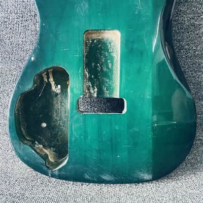 Green Burst HSH Guitar Basswood Body with Tiger Maple Top image 9