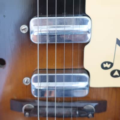 Vintage 1960s Kay Speed Demon 3 PU Sunburst Guitar Very Clean Rare Kluson Tuners Silvertone Harmony image 5