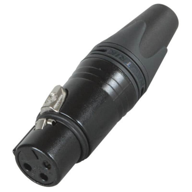 Neutrik NC3FXX-BAG 3-pole Female XLR Cable Connector - Black image 1