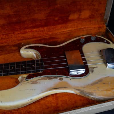 1963 Fender Precision Bass with Rosewood Fretboard - Blonde image 17