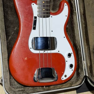 Fender Precision Bass 1979-81 - rare player grade Moroccan Red International Color on a budget. image 13