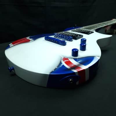 ESP LTD EC-1000 Deluxe Custom Union Jack Flag finish Seymour Duncan Distortion pickups + hardcase image 9