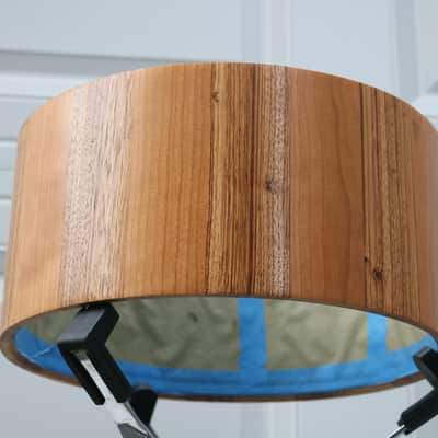 HHG drums PRE-SALE 14x7 Zebrawood/cherry Stave Snare 2020 Natural Satin Lacquer image 4