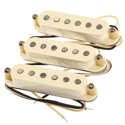 Bare Knuckle Irish Tour Strat Single Coil Pickup Set Flat Profile RW/RP Parchment image 1