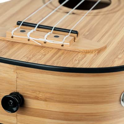 Ortega RUNAB-SO Bamboo Series Solid Bamboo Top & Neck 4-String Soprano Acoustic-Electric Ukulele w/Gig Bag image 13