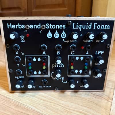 Herbs and Stones Liquid Foam Desktop Monophonic Analog Groovebox 2020 - Present - Black with Wood Frame image 2