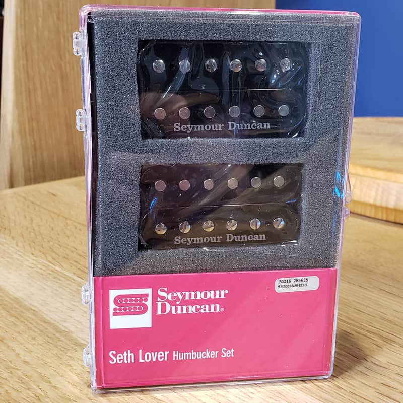 Seymour Duncan Seth Lover Set - No Cover - Black Bobbins - 4 Conductors image 1