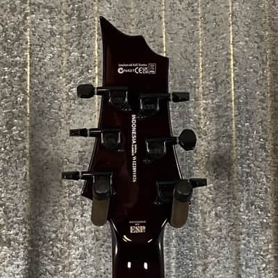 ESP LTD H-200 Flame Top Dark Brown Sunburst Guitar & Case #1026 Used image 7