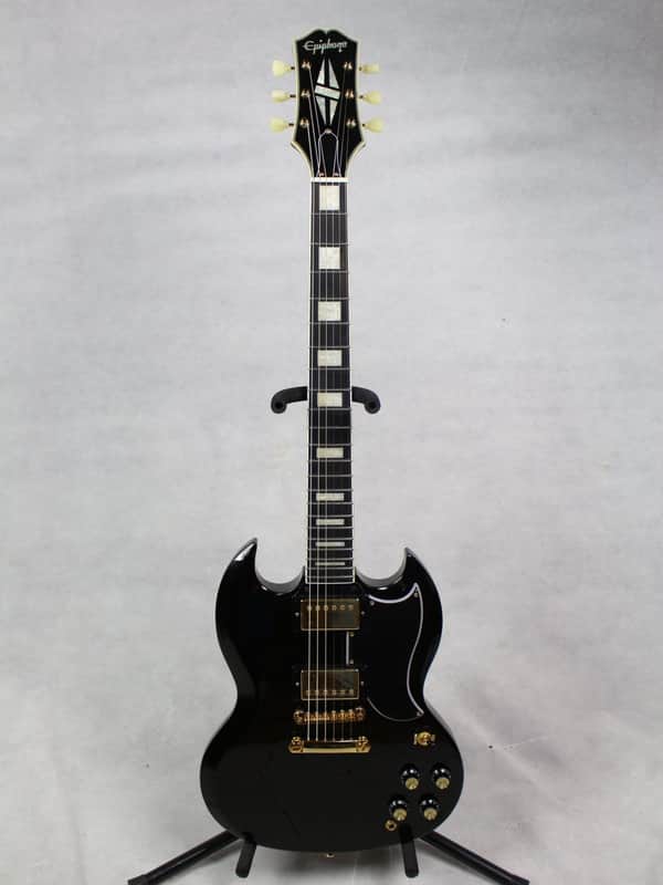 Epiphone SG Custom Electric Guitar, Ebony image 1