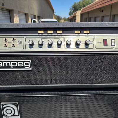 Ampeg SVT "Curved Line" 300-Watt Tube Bass Amp Head V9 WITH Ampeg SVT-810E Classic Series 8 x 10-inch 800-watt Extension Cabinet 1975-1979 image 3