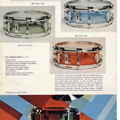 1979 Sonor Acryl Champion 6-Piece Drum Kit Red image 15