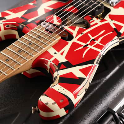 EVH Striped Series Frankie Red/White/Black Relic 2021 image 7