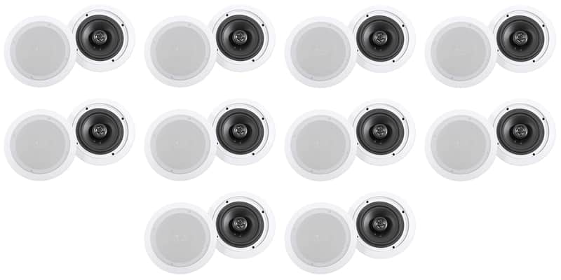 (20) Rockville HC655-16 6.5" 500 Watt In-Ceiling Home Theater Speakers 16 Ohm image 1