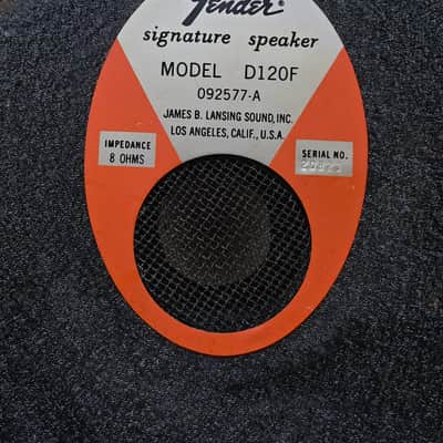 Vintage 1960s 1970s JBL Fender USA D120F D120 4ohm Signature 15" Speaker Driver image 2