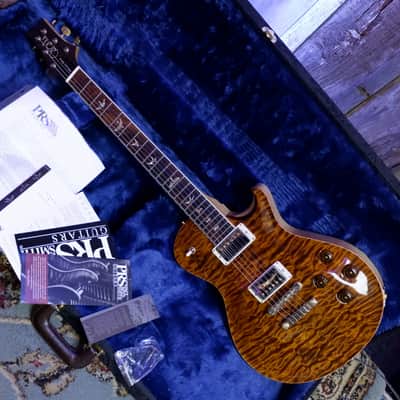 PRS McCarty 594SC Singlecut Wood Library 10-Top Korina & Brazilian Rosewood 2017 - Yellow Tiger image 3