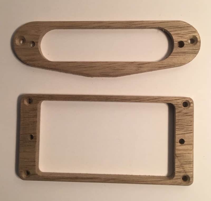 Guilford Black Limba Flat H/S Humbucker Strat Pickup Ring set-USA image 1