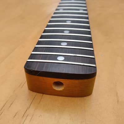 21 fret rosewood maple vintage tint gloss guitar neck 50 style truss rod access steel frets image 7