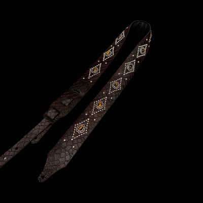 Carlino Chocolate scale leather tiger eye strap 2026 - Chocolate scale leather image 2
