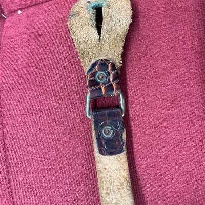 Vintage Leather Gator Guitar Strap - Brown image 4