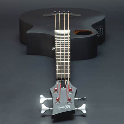 Lindo Neptune Short Scale (30") V2 Electro Acoustic Bass Guitar and Padded Gigbag Matte Black | Luminlays | Unique Bracing for Incredible Tone | Mother-of-Pearl 12th Fret Planet Inlay image 8