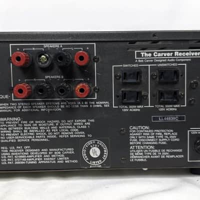 Carver 6250 Magnetic Field Power Amplifier Stereo Receiver - 125 Watts per Channel - 1988 Black image 12