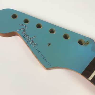 Lefty Vintage Relic Strat Aged Guitar Nitro Neck Heavy Relic Daphne Blue Face image 5