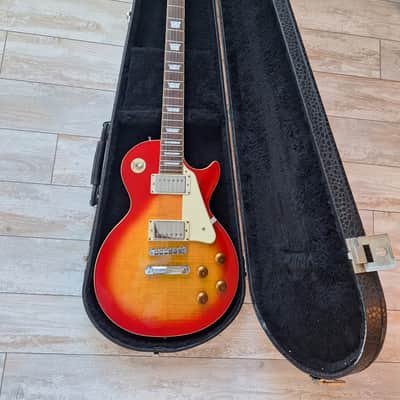 2003 Epiphone Les Paul Standard Cherry Sunburst Korean Unsung w/ Hard Case image 1