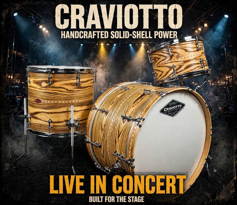 Craviotto 13/16/24 solid shell Ash drum set with special burn enhancement. image 1