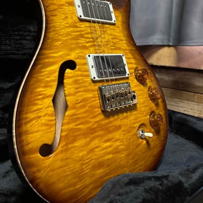 PRS DGT Moons Semi-Hollow McCarty Tobacco Burst w/case image 1