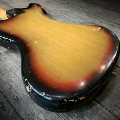 1969 Fender Jazzmaster in Sunburst finish and hard shell case image 11