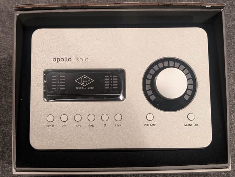 OPEN BOX NEW- Universal Audio Apollo Solo Heritage Edition Thunderbolt 3 Audio Interface 2020 - Present - Silver image 1