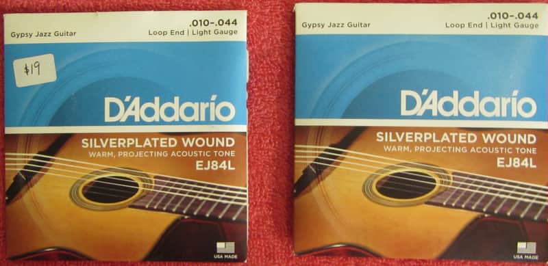 2 SETS D'Addario NOS Gypsy Jazz Light strings 2000's - steel image 1