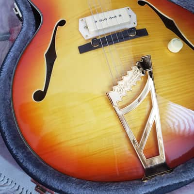 D'Angelico Excel EX-59 17" Hollow Body - Stairstep Tailpiece | Flame Maple Sunburst image 18