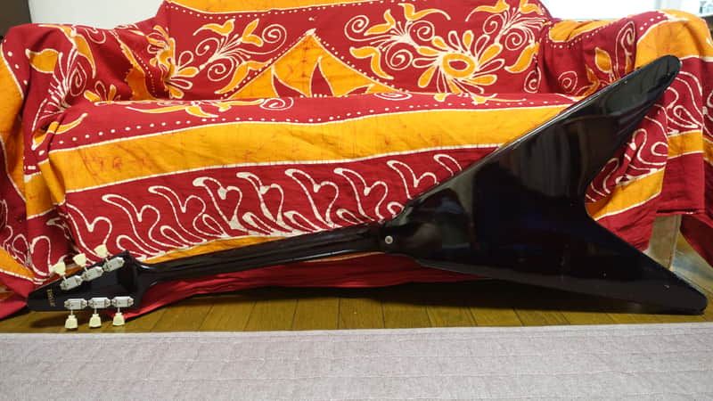 Rare!】 1981 Greco FV-800 Lyre Tremolo Super Real Flying V Type