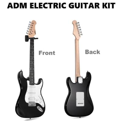 ADM Full Size 39 inch Electric Guitar Package - Black image 1