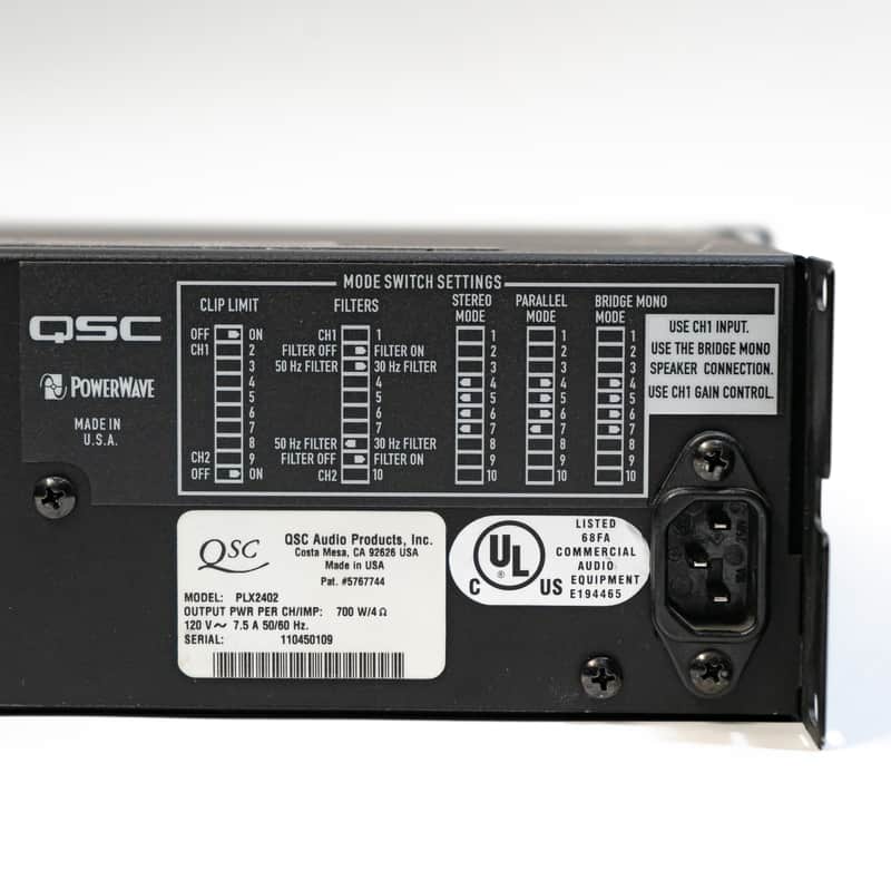 QSC PLX2402 2-Channel Power Amplifier - 3,400 Watts | Reverb