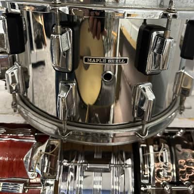 Pearl Extender Snare Early 80s - Chrome over Maple image 3