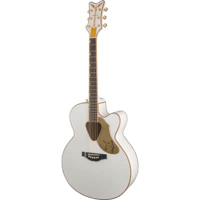Gretsch G5022CWFE Jumbo Falcon CE Cutaway Electric White - Acoustic Guitar image 3