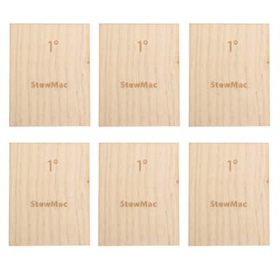 StewMac Neck Shims for Guitar, Blank - 6 Pack of 1 Degree Shims image 4