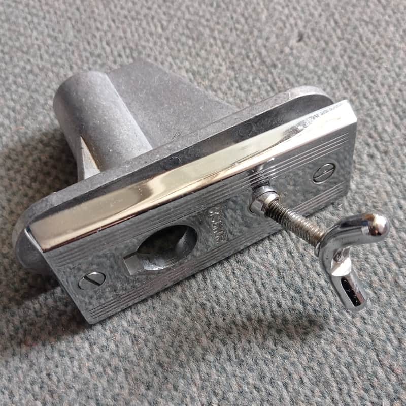 Vintage Sonor Tom Mount Bracket / Rosette for Phonic, Lite, Signature 1980s - Chrome image 1