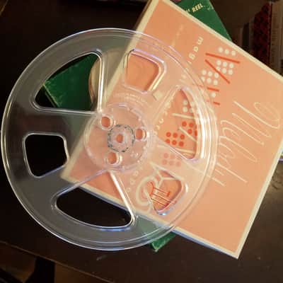 Random premium empty 7" Reel in box takeup supply R2R 1/4" tape deck recorder Scotch Audiotape Memorex Ampex 1950s-1970s - plastic and paperboard image 7