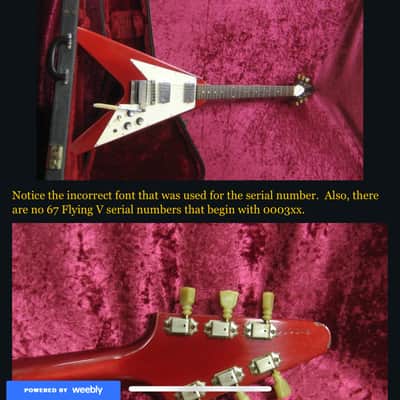 1992 Replica ‘67 Flying V Factory Frost Blue Lacquer Factory Reclaimed 1960’s Wood, 1967 Factory Parts, Wiring, Pat No Pickups Melody Maker Fingerboard Etc image 22