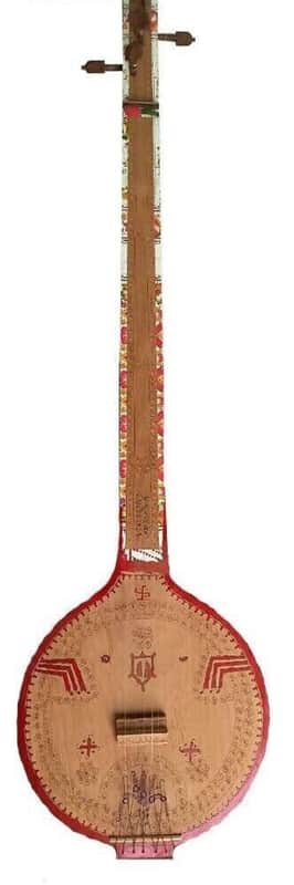 Handmade Chautara Tandura Professional Rajasthani Folk Musical String Instrument Wooden image 1