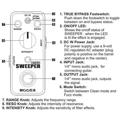 Mooer Sweeper Electric Bass Filter Effect Pedal Dynamic Envelope Filter Pedal image 5