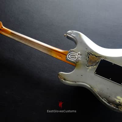Fender Stratocaster Deluxe Series HSS Terminator Metallic Silver Floyd Rose Heavy Relic image 5