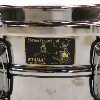 Tama 5x14" Stewart Copeland Chrome over Brass Signature Snare Drum image 2