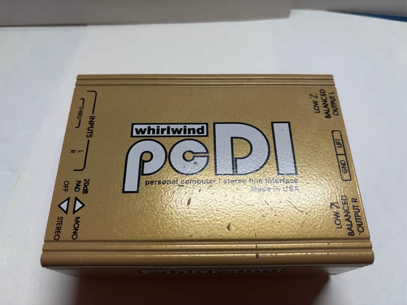 Whirlwind pcDI Stereo Direct Box for Multimedia Presentations 2010s - Gold image 1